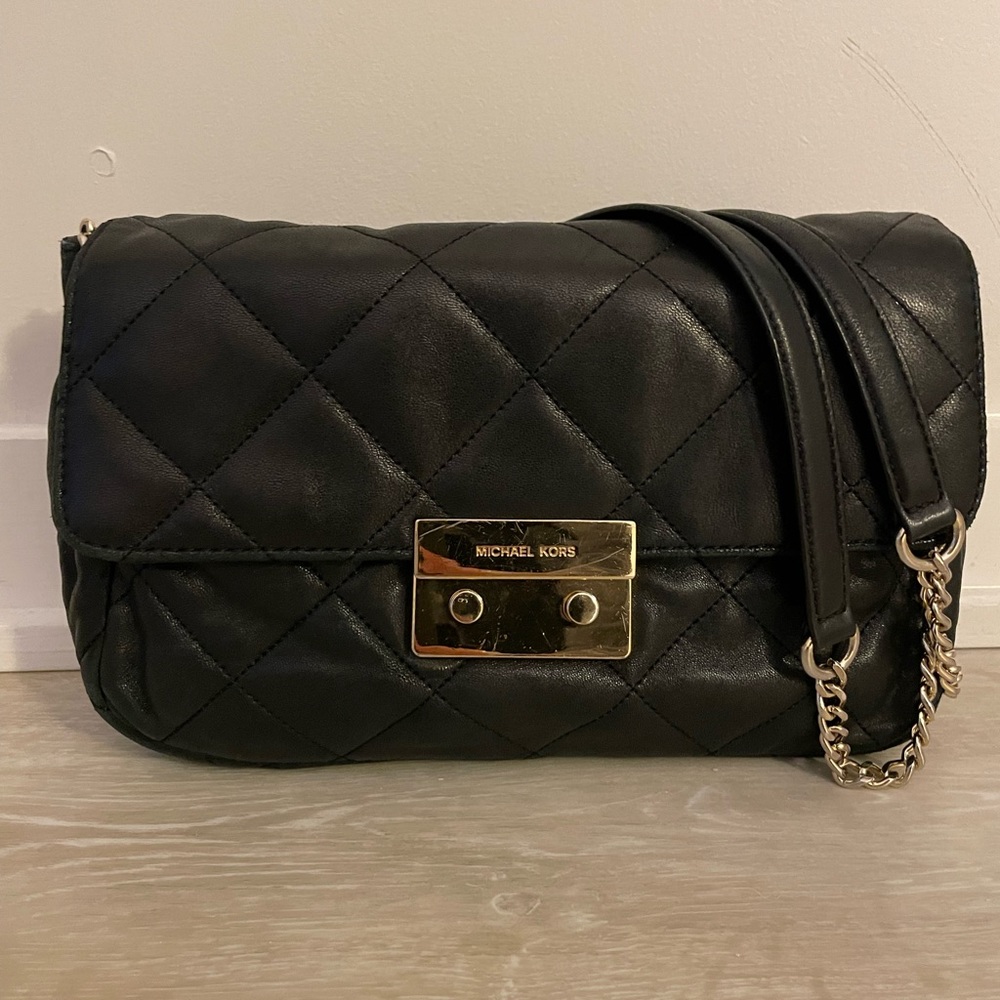 Michael Kors Sloan Large Quilted-Leather Shoulder Bag